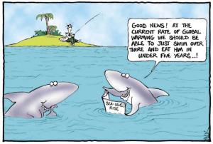 Sharks Discuss Global Warming
