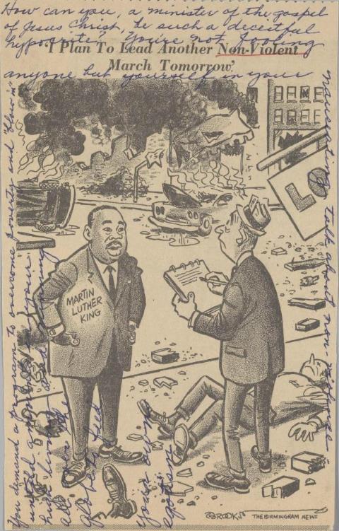 Contemporary MLK Cartoon Before He Was Whitewashed to Irrelevance